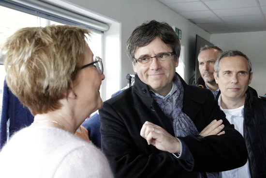 Former president Carles Puigdemont on a visit to the Feroe Islands on October 13 2018 (by Marina López)